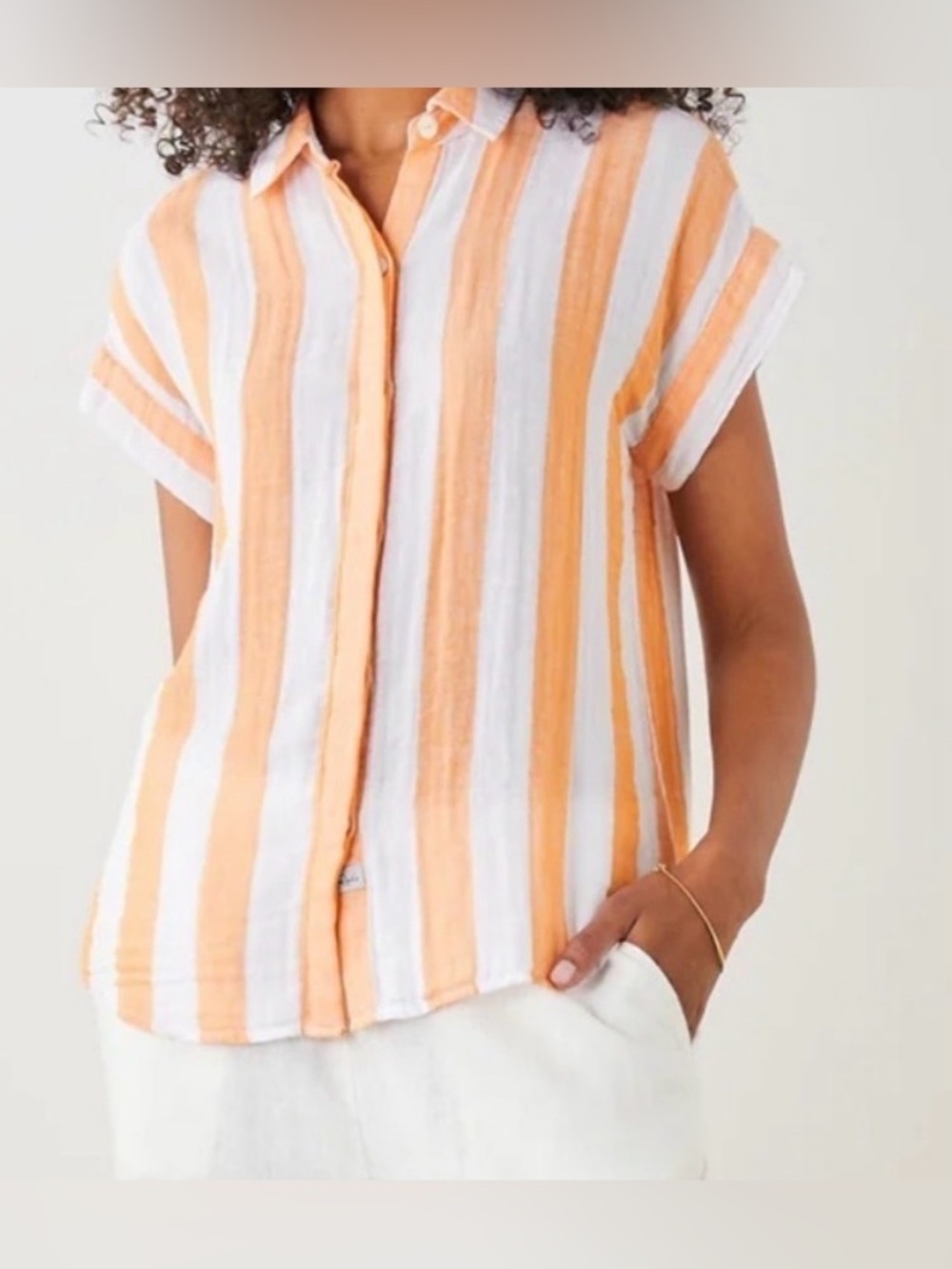 Rails Jamie Stripe Short Sleeve Shirt in Ortona Stripe Women’s Size XS